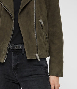 Veste motard en daim Dalby