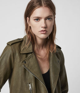 VESTE DE MOTARD ELVA EN CUIR