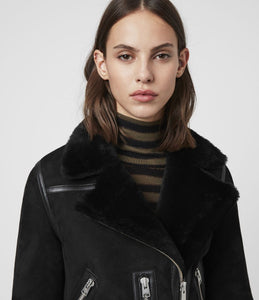 Veste de motard en peau de mouton Willow