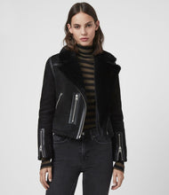 Charger l&#39;image dans la galerie, Veste de motard en peau de mouton Willow
